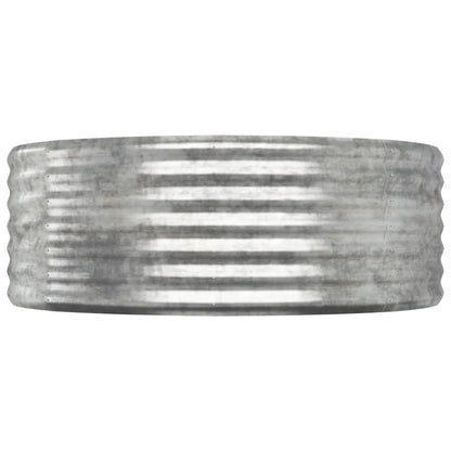 Letto Giardino Acciaio Verniciato Polvere 100x100x36 cm Argento