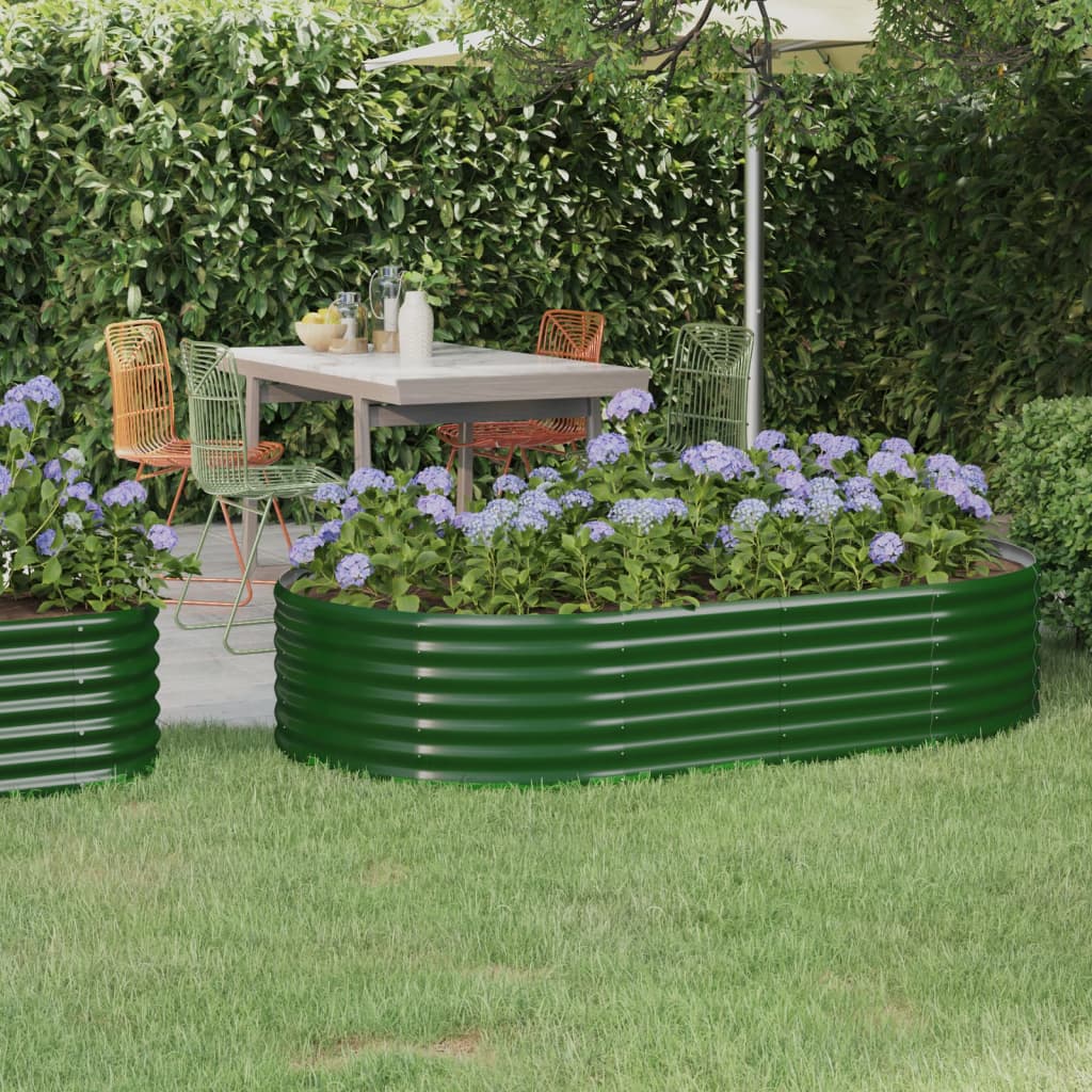 Letto Giardino Acciaio Zincato 175x100x36 cm Verde