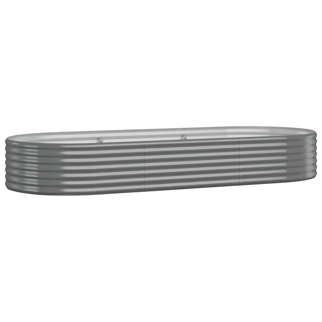 Letto Giardino Acciaio Verniciato a Polvere 249x100x36cm Grigio