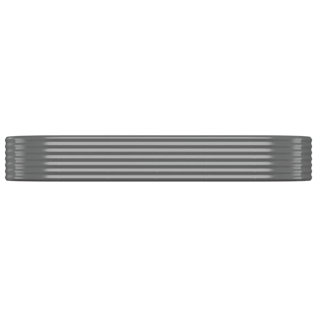 Letto Giardino Acciaio Verniciato a Polvere 249x100x36cm Grigio