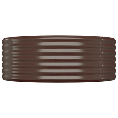 Letto Giardino Acciaio Verniciato Polvere 249x100x36cm Marrone