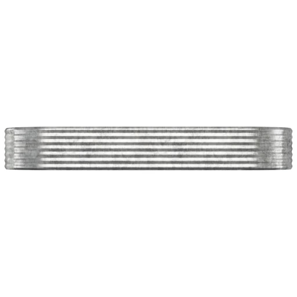 Letto Giardino Acciaio Verniciato Polvere 249x100x36cm Argento