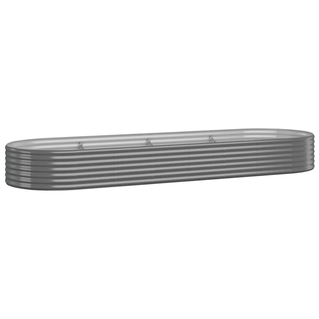 Letto Giardino Acciaio Verniciato a Polvere 322x100x36cm Grigio