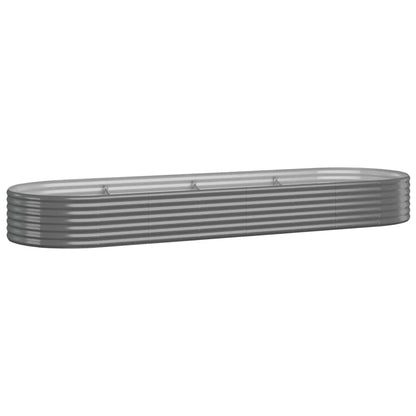 Letto Giardino Acciaio Verniciato a Polvere 322x100x36cm Grigio
