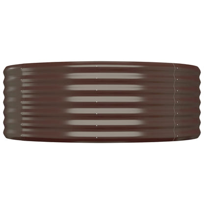 Letto Giardino Acciaio Verniciato Polvere 322x100x36 cm Marrone