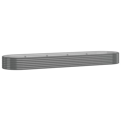 Letto Giardino Acciaio Verniciato a Polvere 396x100x36cm Grigio