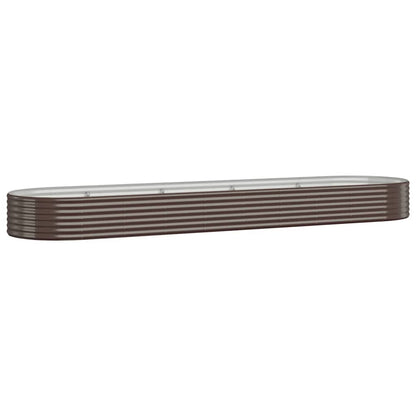 Letto Giardino Acciaio Zincato 396x100x36 cm Marrone