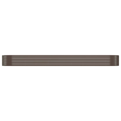 Letto Giardino Acciaio Zincato 396x100x36 cm Marrone