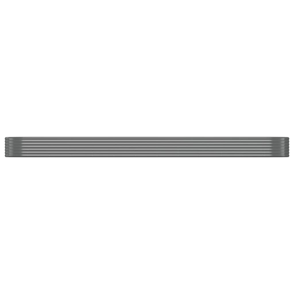 Letto Giardino Acciaio Verniciato a Polvere 507x100x36cm Grigio