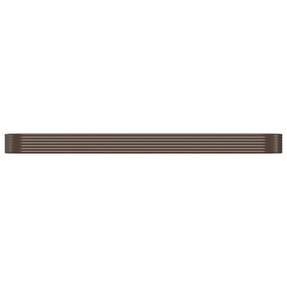 Letto Giardino Acciaio Zincato 507x100x36 cm Marrone