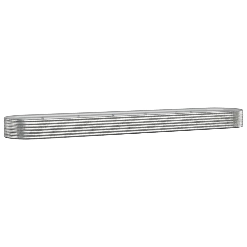 Letto Giardino Acciaio Verniciato Polvere 507x100x36cm Argento