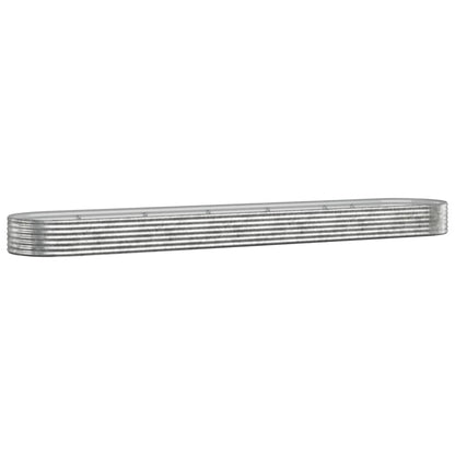 Letto Giardino Acciaio Verniciato Polvere 507x100x36cm Argento