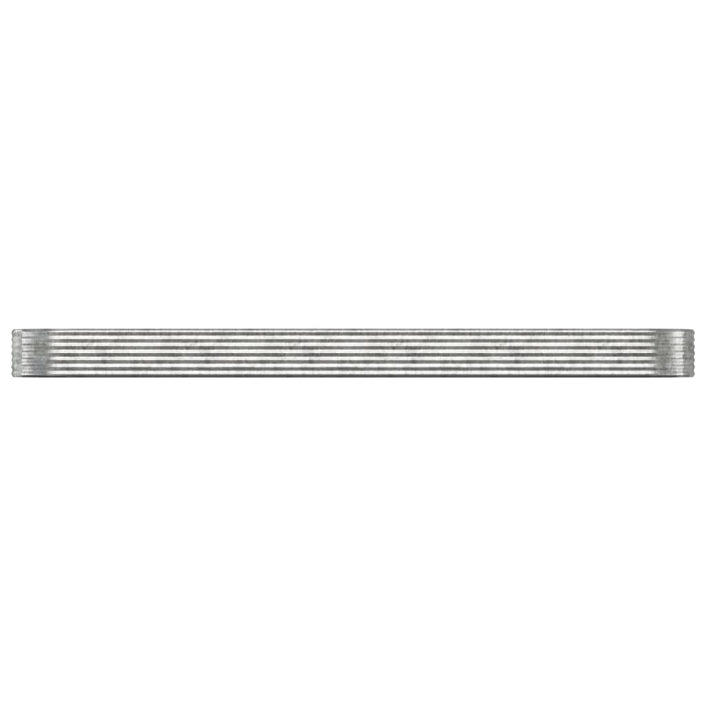 Letto Giardino Acciaio Verniciato Polvere 507x100x36cm Argento