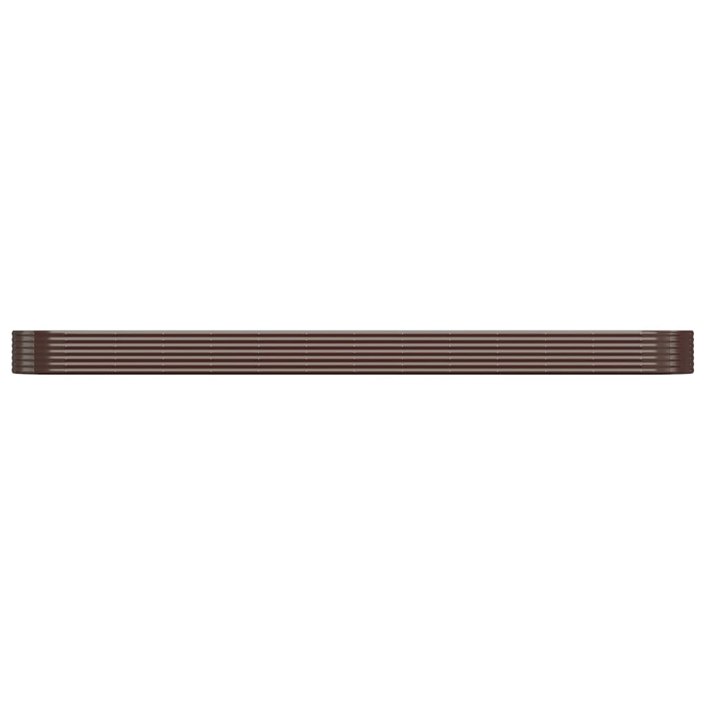 Letto Giardino Acciaio Verniciato Polvere 544x100x36 cm Marrone