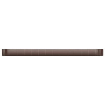 Letto Giardino Acciaio Verniciato Polvere 544x100x36 cm Marrone