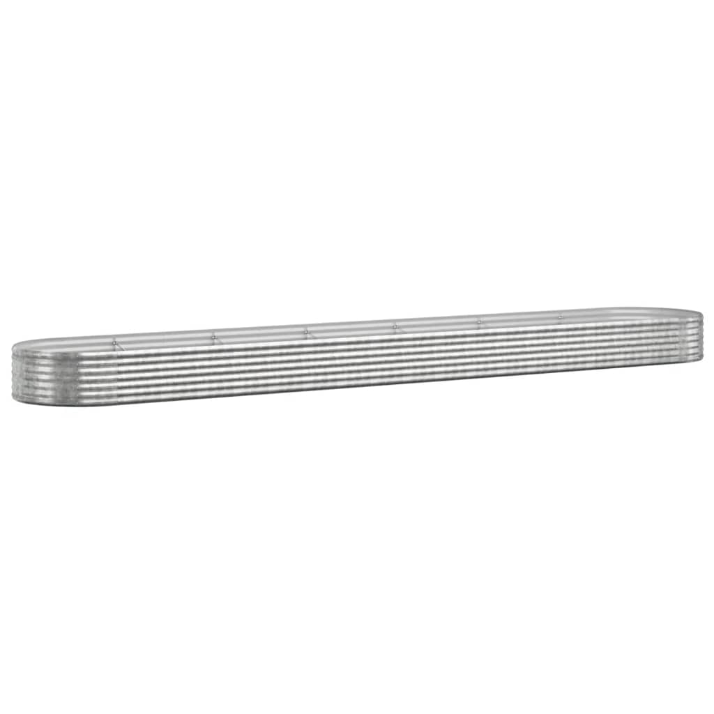 Letto Giardino Acciaio Verniciato Polvere 544x100x36cm Argento