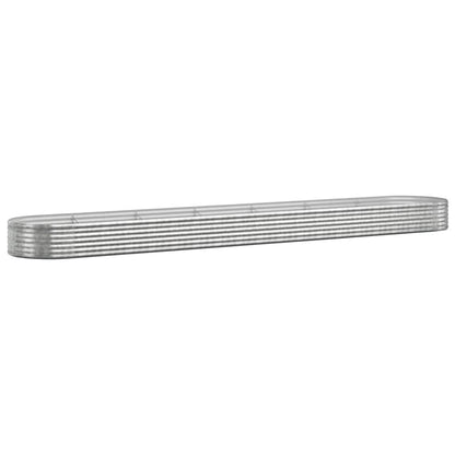 Letto Giardino Acciaio Verniciato Polvere 544x100x36cm Argento