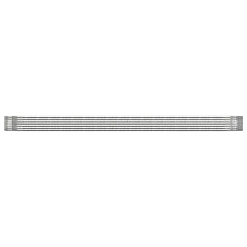 Letto Giardino Acciaio Verniciato Polvere 544x100x36cm Argento