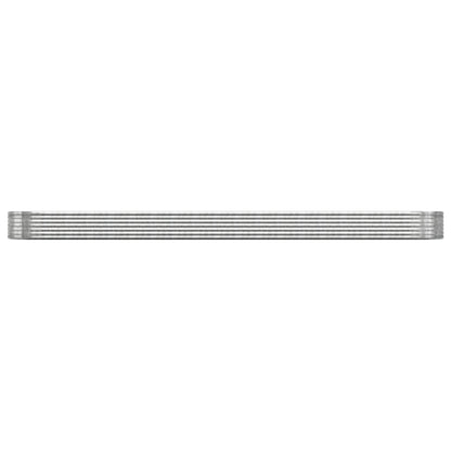 Letto Giardino Acciaio Verniciato Polvere 544x100x36cm Argento