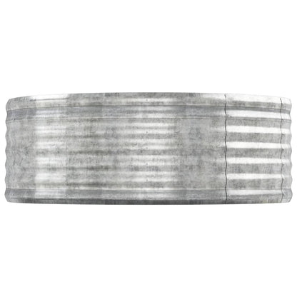 Letto Giardino Acciaio Verniciato Polvere 544x100x36cm Argento