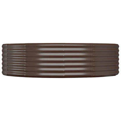 Letto Giardino Acciaio Zincato 140x140x36 cm Marrone