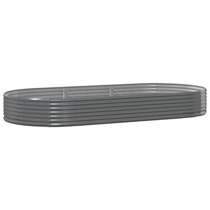 Letto Giardino Acciaio Zincato 296x140x36cm Grigio