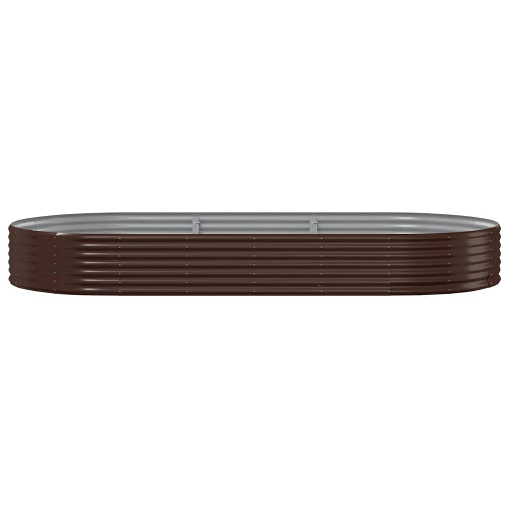 Letto Giardino Acciaio Zincato 296x140x36 cm Marrone