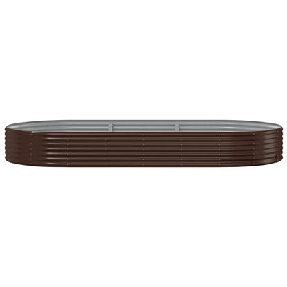 Letto Giardino Acciaio Zincato 296x140x36 cm Marrone