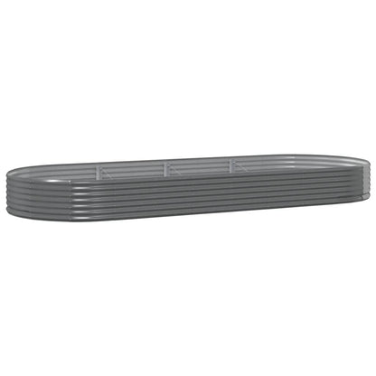 Letto Giardino Acciaio Zincato 373x140x36cm Grigio
