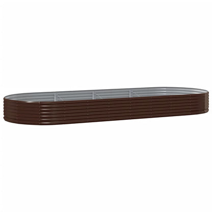 Letto Giardino Acciaio Zincato 373x140x36 cm Marrone