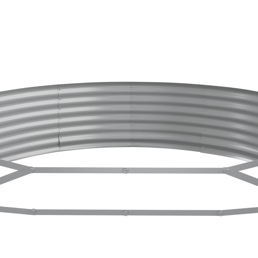Letto Giardino Acciaio Zincato 373x140x36 cm Marrone