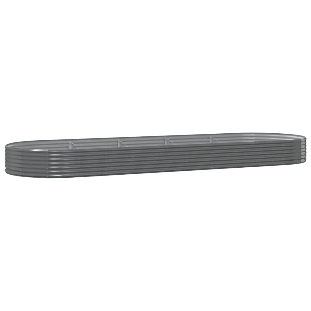 Letto Giardino Acciaio Verniciato a Polvere 450x140x36cm Grigio