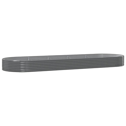 Letto Giardino Acciaio Verniciato a Polvere 450x140x36cm Grigio