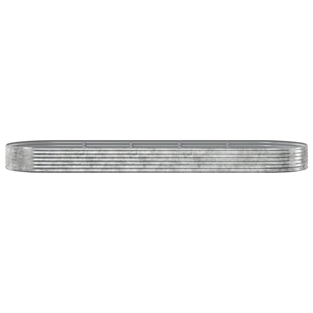 Letto Giardino Acciaio Verniciato Polvere 450x140x36 cm Argento