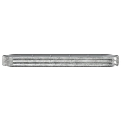 Letto Giardino Acciaio Verniciato Polvere 450x140x36 cm Argento
