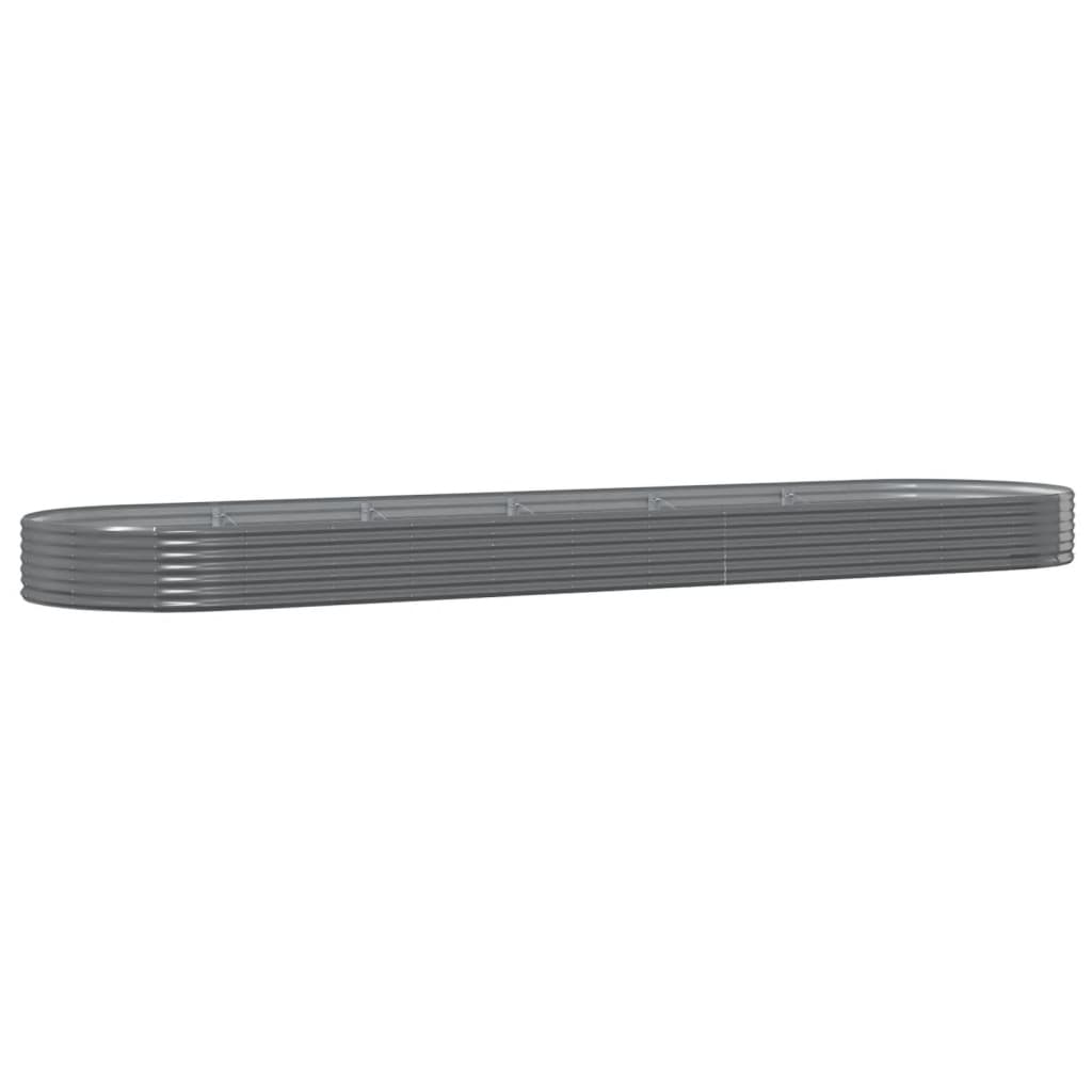 Letto Giardino Acciaio Verniciato a Polvere 523x140x36cm Grigio