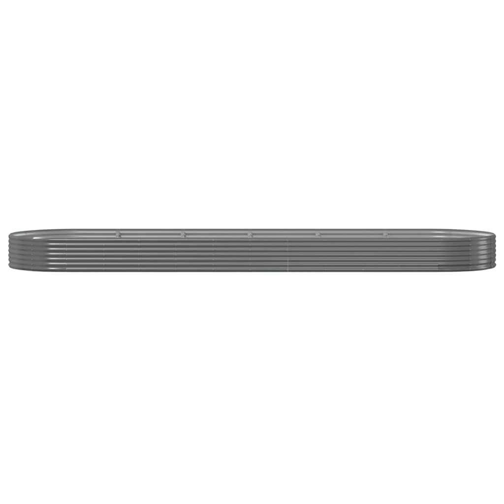 Letto Giardino Acciaio Verniciato a Polvere 523x140x36cm Grigio