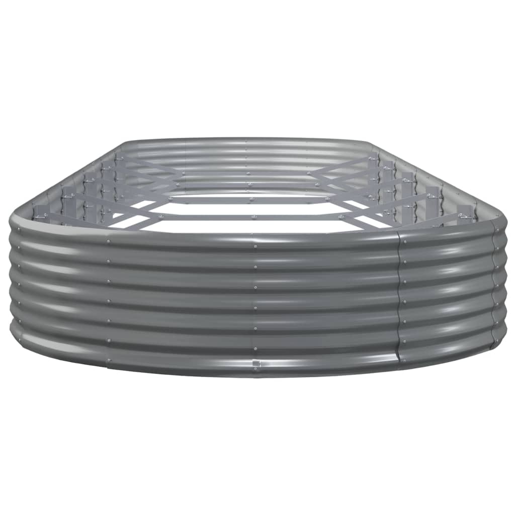 Letto Giardino Acciaio Verniciato a Polvere 523x140x36cm Grigio