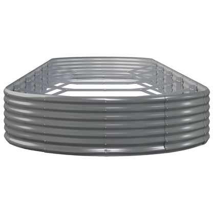 Letto Giardino Acciaio Verniciato a Polvere 523x140x36cm Grigio