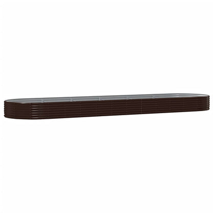 Letto Giardino Acciaio Zincato 523x140x36 cm Marrone