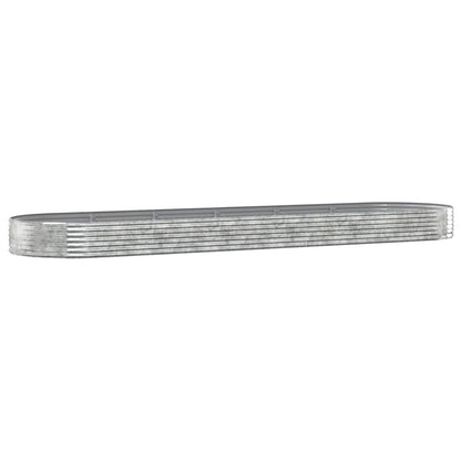 Letto Giardino Acciaio Verniciato Polvere 523x140x36 cm Argento