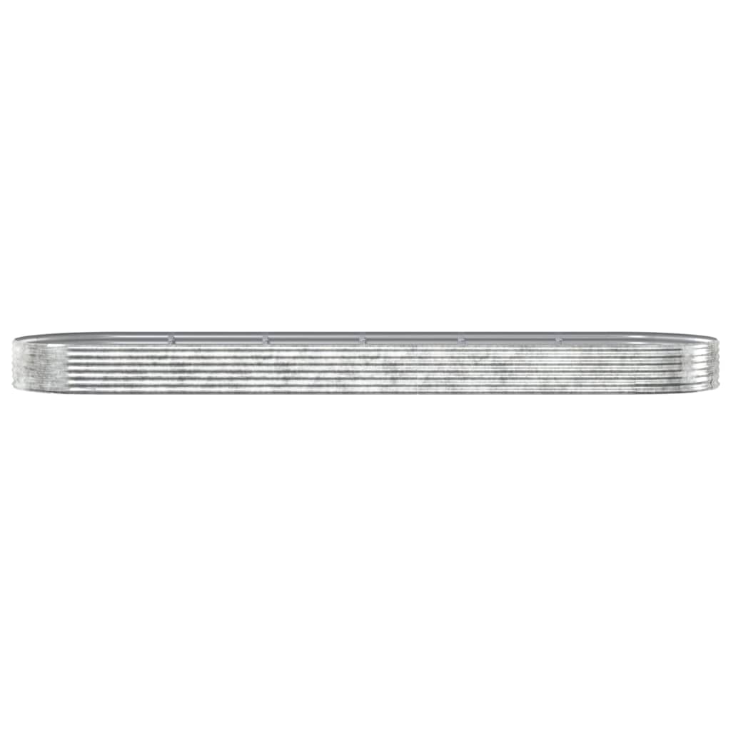 Letto Giardino Acciaio Verniciato Polvere 523x140x36 cm Argento