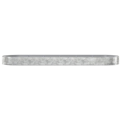 Letto Giardino Acciaio Verniciato Polvere 523x140x36 cm Argento