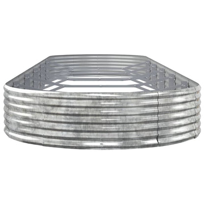 Letto Giardino Acciaio Verniciato Polvere 523x140x36 cm Argento