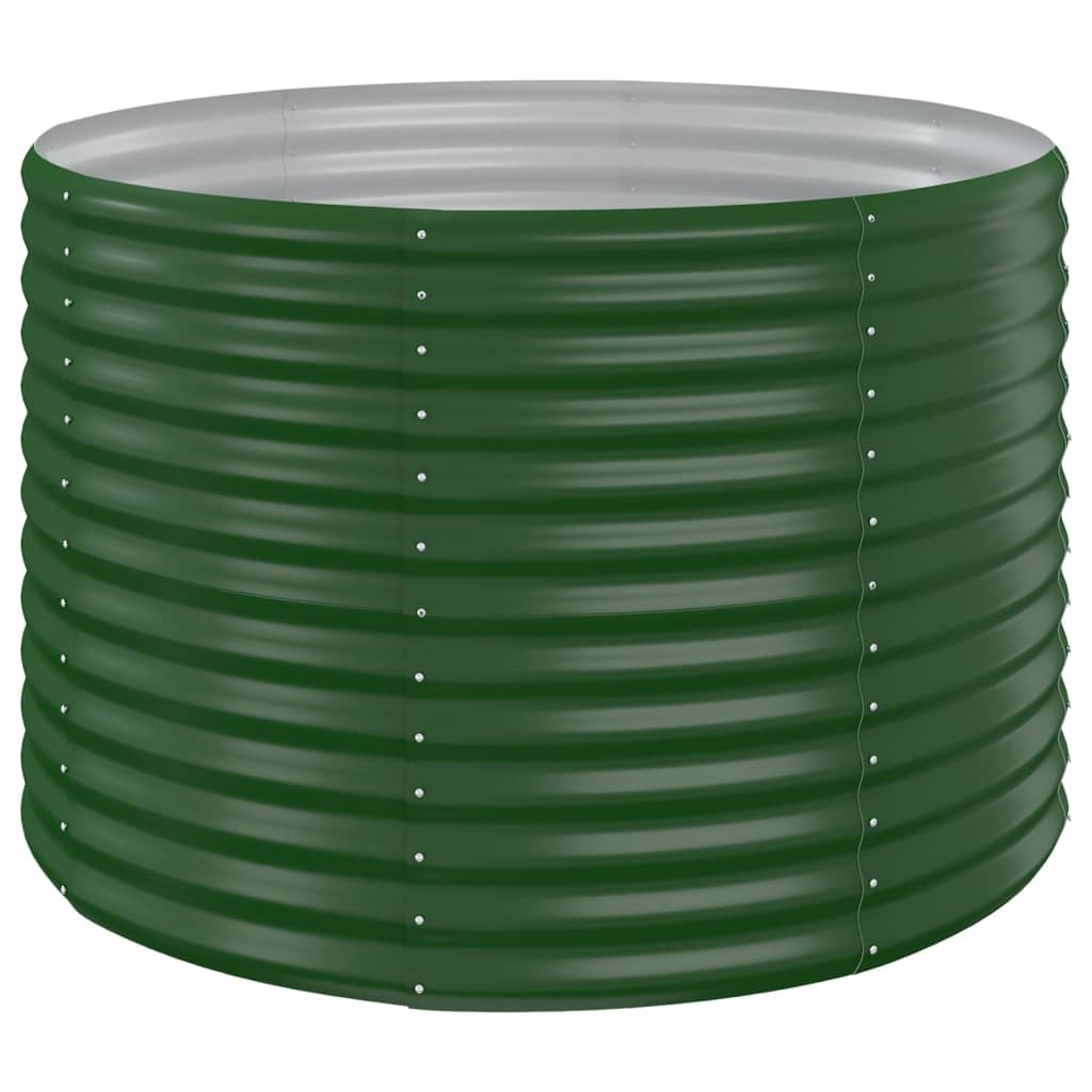 Letto Giardino Acciaio Verniciato a Polvere 100x100x68 cm Verde