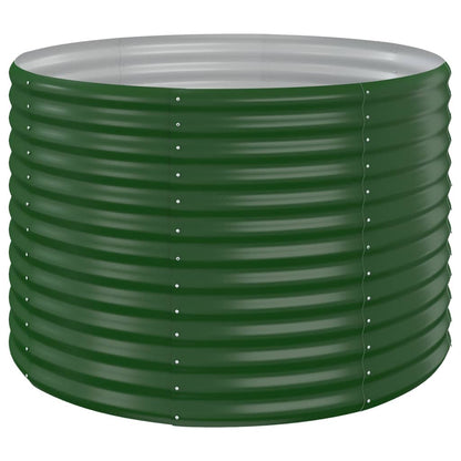 Letto Giardino Acciaio Verniciato a Polvere 100x100x68 cm Verde