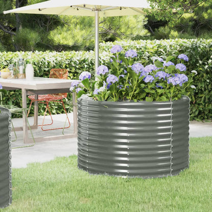 Letto Giardino Acciaio Verniciato a Polvere 100x100x68cm Grigio