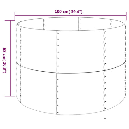 Letto da Giardino in Acciaio a Polvere 100x100x68 cm Antracite