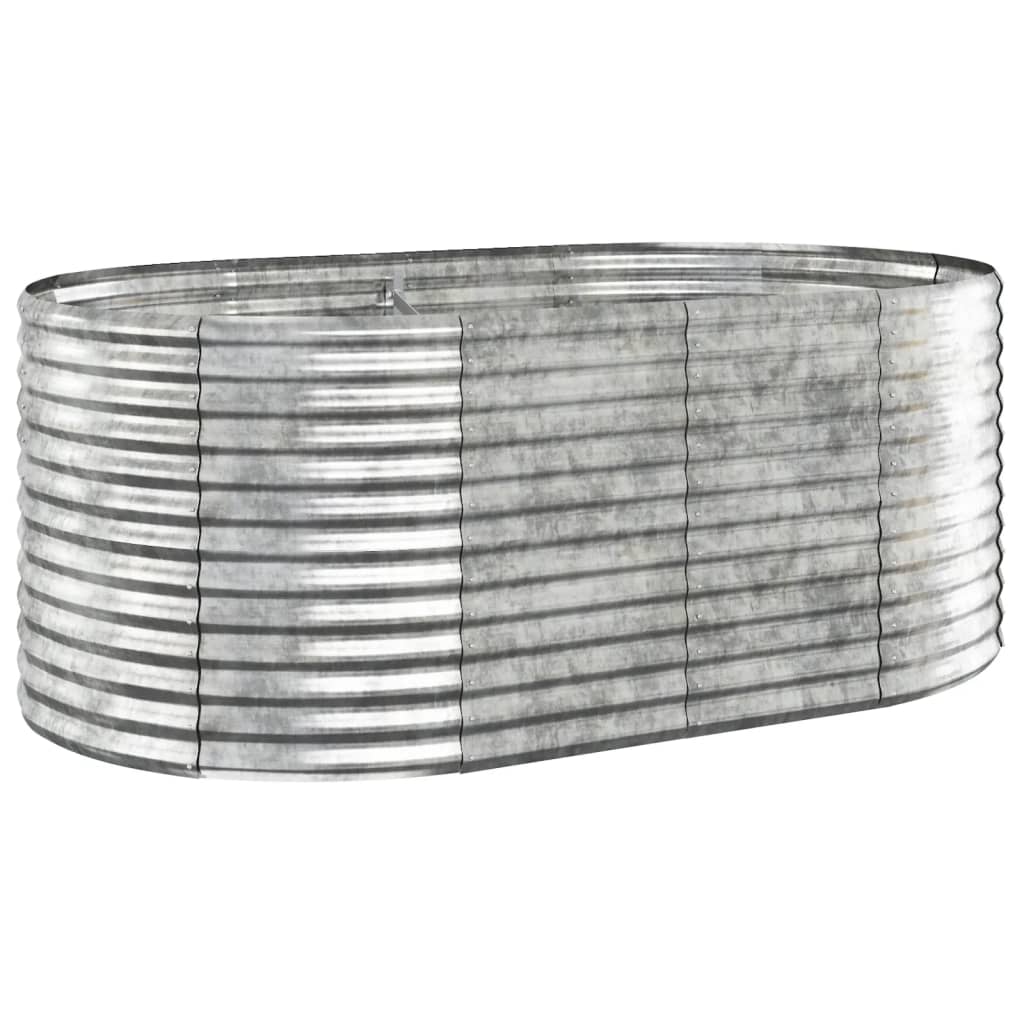 Letto Giardino Acciaio Verniciato Polvere 175x100x68cm Argento