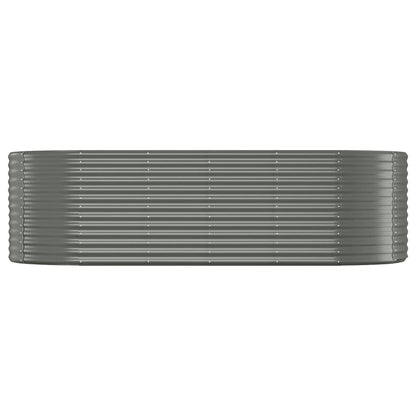 Letto Giardino Acciaio Verniciato a Polvere 249x100x68cm Grigio